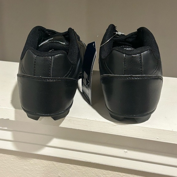 Boys Athletic Cleats STARTER Multi Purpose Sport BLACK Dual Silver Stripe SZ 6.5 - Picture 7 of 10